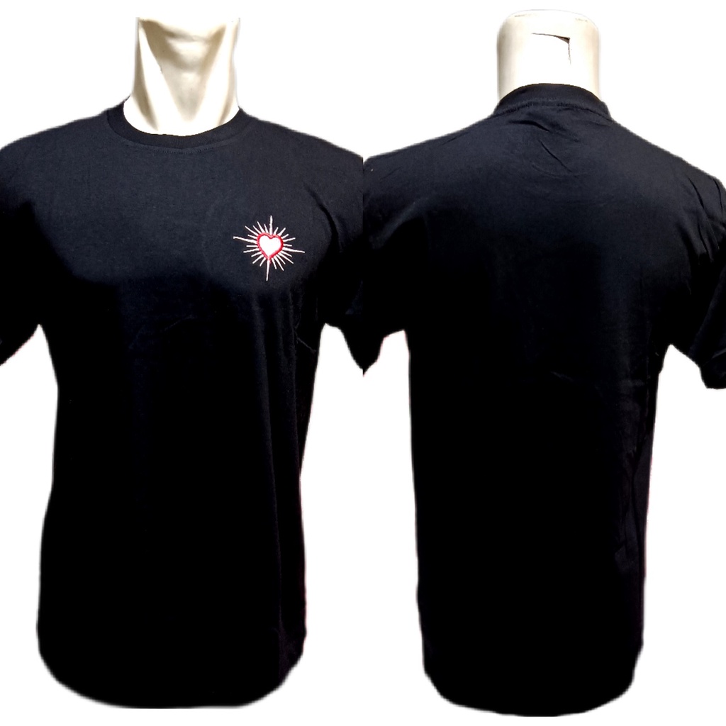 Kaos Oblong PSHT Bordir Hati Bersinar Simpel Terbaru Katun HNF - Baju SH Terate Cowok Keren