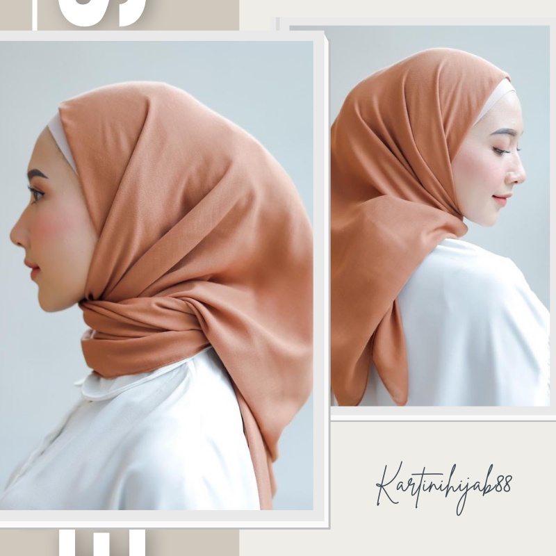 BELLA SQUARE HIJAB SEGIEMPAT POLOS PAKET 5PCS MIX WARNA BESTSELLER