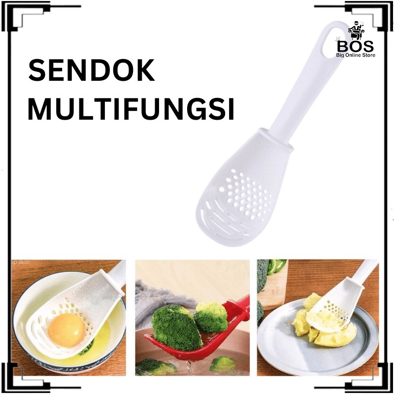 BOS - SENDOK SARINGAN MULTIFUNGSI / CENTONG NASI SERBAGUNA