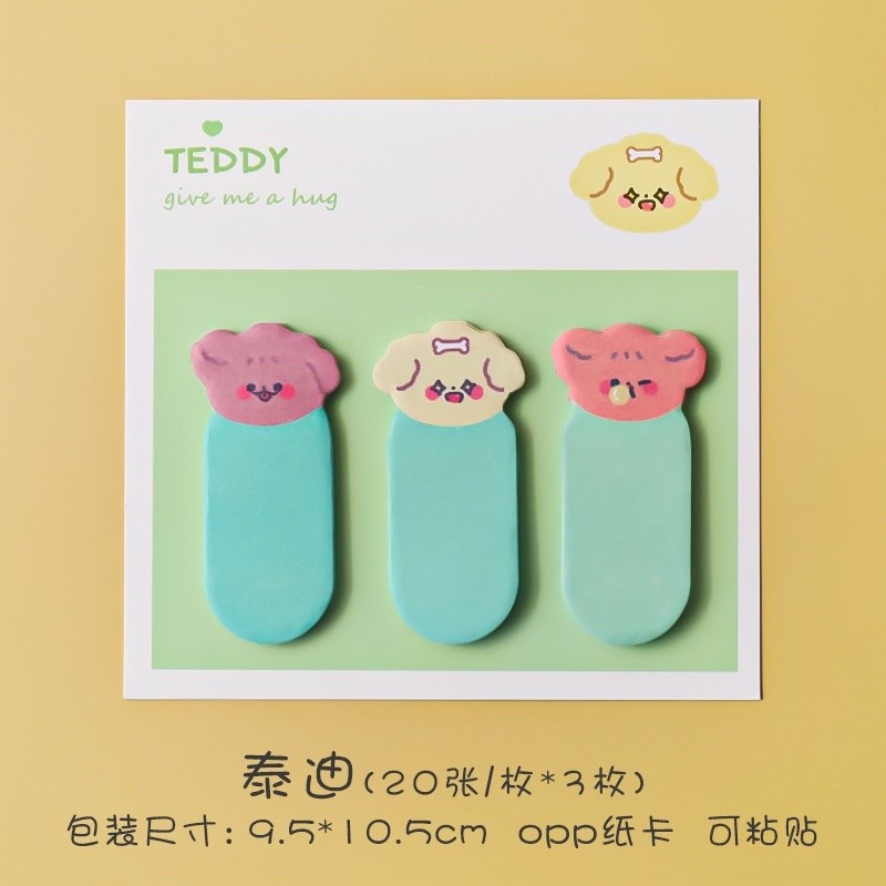 STICKY NOTE MINI KAWAII ANIMAL 3IN1 RT65