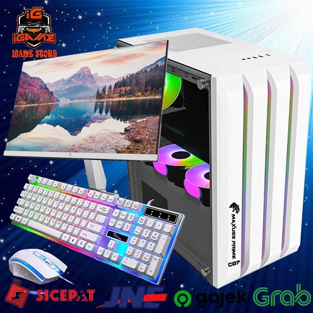 FULL SET PC GAMING AMD RYZEN 5 5600G/Monitor 24"/DDR4 16GB/SSD MANTUL GAN