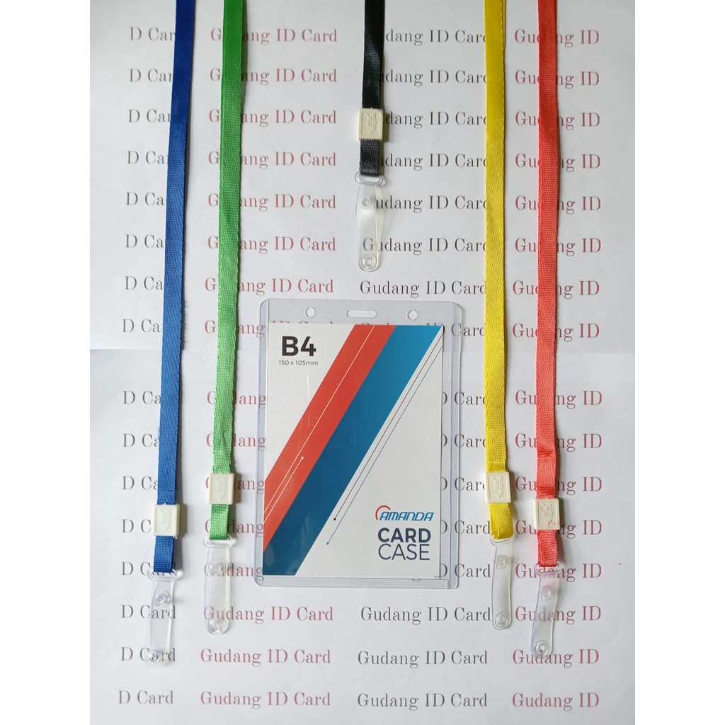 

Paket Tali Kait Karet Kilap Impor 1CM + Card Case B4