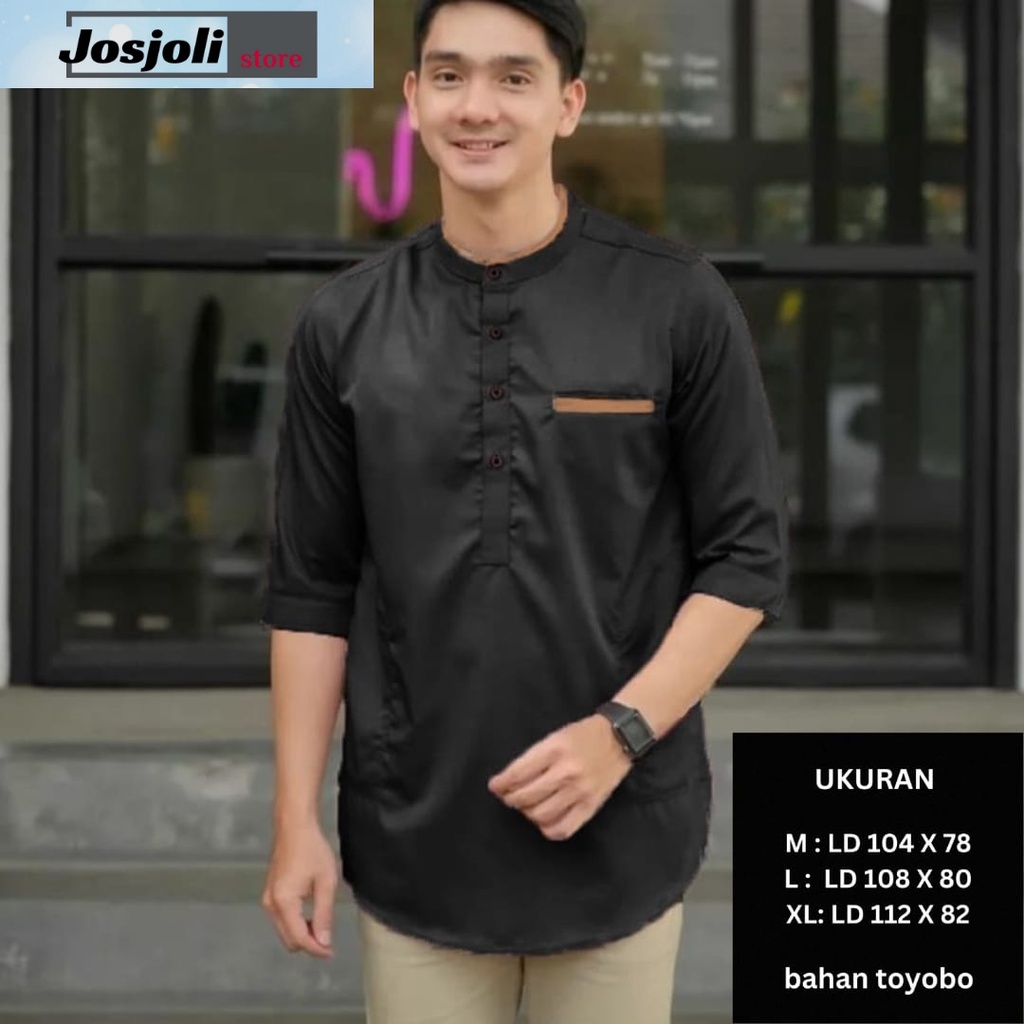 JOSJOLI_STORE/Kemeja Koko Ardan/Fashion Pria Dewasa Lengan 7/8/M L XL