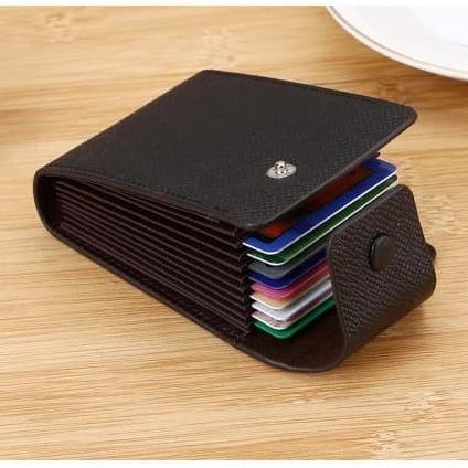 

Dompet Kartu Kredit Vertical Leather Credit Card Holder Wallet