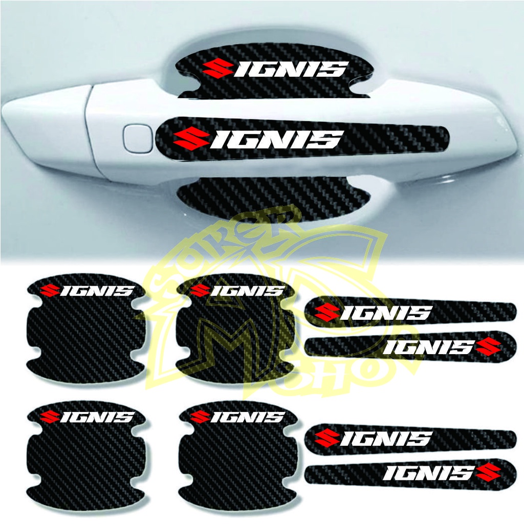 Promo stiker mobil karbon hendel suzuki ignis keren
