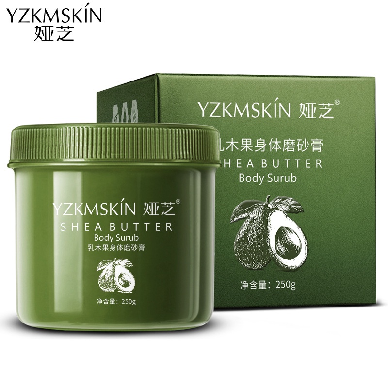 【HOT】YZKMSKIN Body Scrub-Lulur Tubuh Pemutih Badan Exfoliating Permanen 250Gr/Menghilangkan Kulit Ayam, Kulit Mati/Membersihkan Secara Dalam, Mencerahkan Warna Kulit