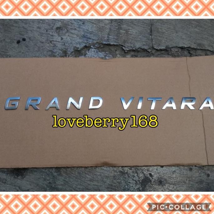 paket emblem kap mesin hood emblem tulisan GRAND VITARA