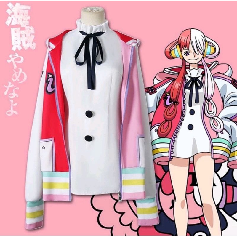 Uta One Piece the Songstress Jacket Hoodie Jaket Cosplay Anime Jepang