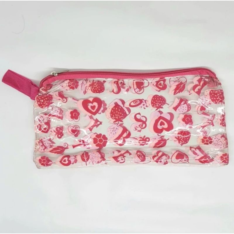 

Tas Transparan Serbaguna Pouch Kotak Pensil Plastik Mika Bening