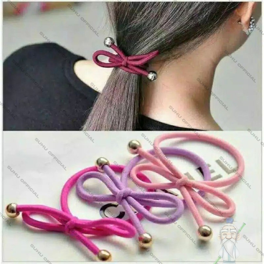 Kunciran Rambut Karet PITA / Ikat Rambut Korea / Gelang Pita / Karet