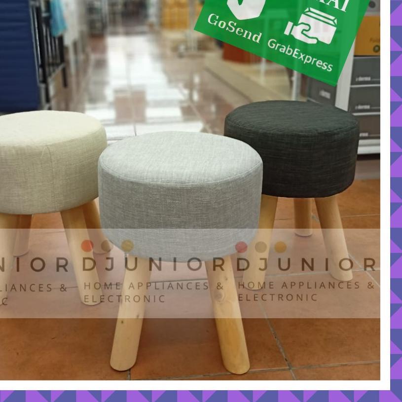 ➸ INFORMA - TANGO STOOL / KURSI SOFA MINI KAKI KAYU SELMA ☏