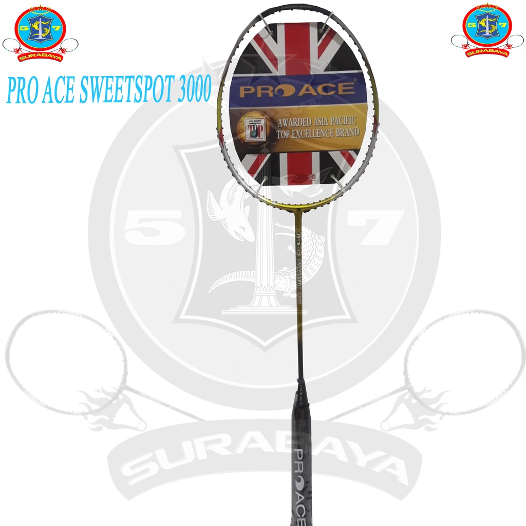 Raket Original Pro Ace Sweetspot 3000 Bonus Komplit Badminton