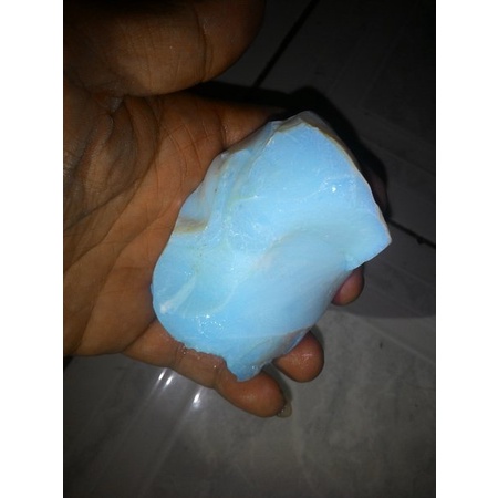 Batu Cincin Bahan / Rough Barjad Api Milky and Blue Obsidian PGS1278