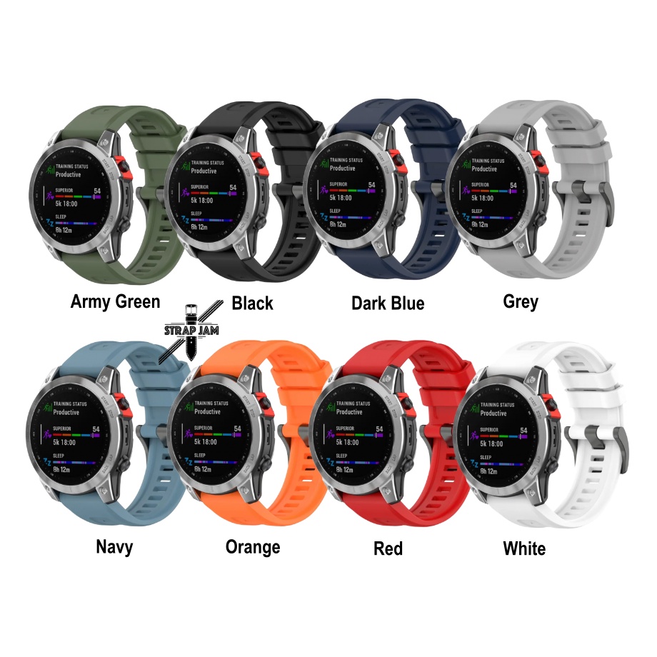 MF7 Strap Garmin Quick Fit 20mm Rubber Silikon Tali Jam Tangan High Quality