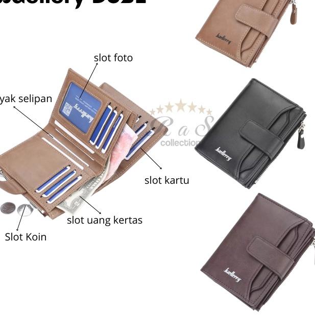 ✹ [BISA COD] Dompet Pria Dompet Lipat Kulit Baellerry Original Bahan Kulit Men Wallet Import [D3218]