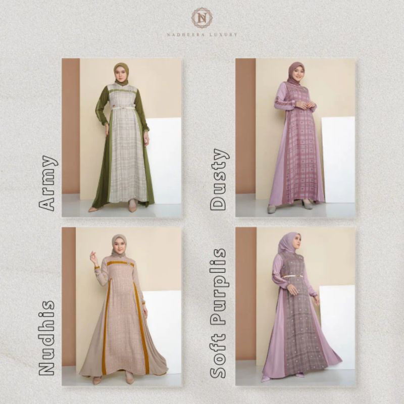 DR204| JOUSEE DRESS by Nadheera Luxury [ NEW - ND Pattern Series ] Gamis Nadheera Luxury
