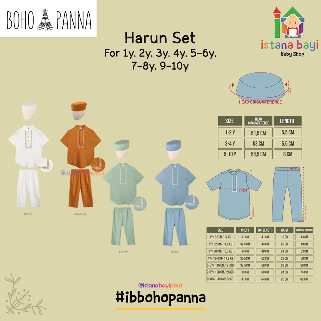 BOHOPANNA HARUN SET RAYA COLLECTION / KOKO ANAK / IED COLLECTION