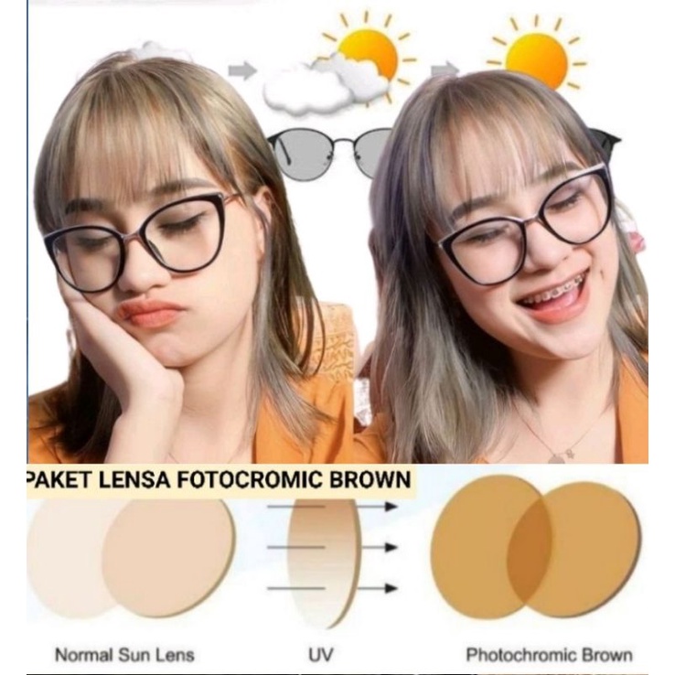 KACAMATA PAKET LENSA PHOTOBROWN KODE 5234