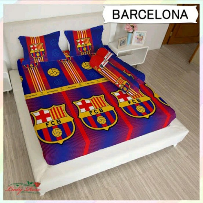 Sprei Lady Rose queen 160x200 karakter motif bola seprei - Barca, 160x200 Berkualitas B6S4