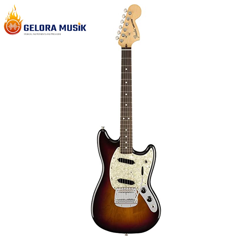 Gitar Bass Fender American Performer Mustang, Rosewood FB, 3-Tone Sunburst