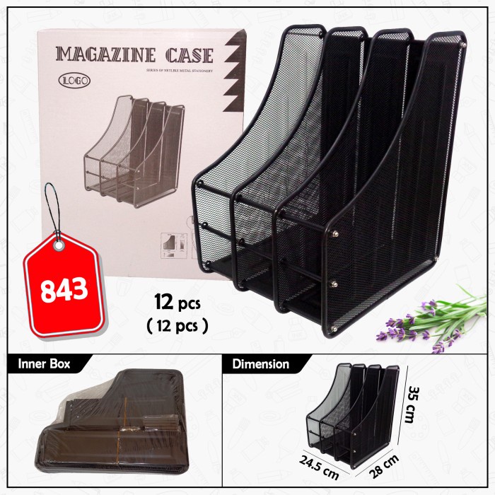 

Box File Besi / Magazine Tray / Tempat Dokumen-Majalah 3 Sekat Star Seller