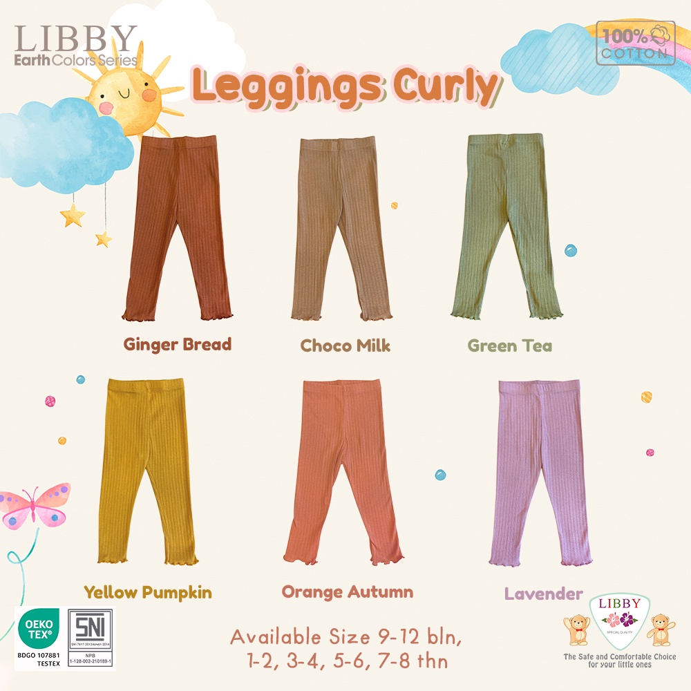 LIBBY Legging Curly | Jasper Earth Color 0-6 Tahun (1 pcs/pack)