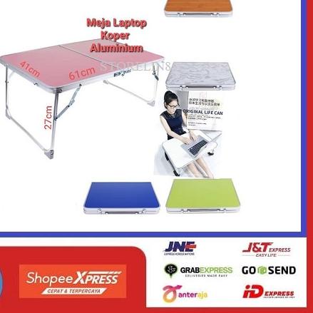 ❆ Meja Kecil Aluminium Meja Mini Belajar Lipat Koper Meja Portable Koper ➷