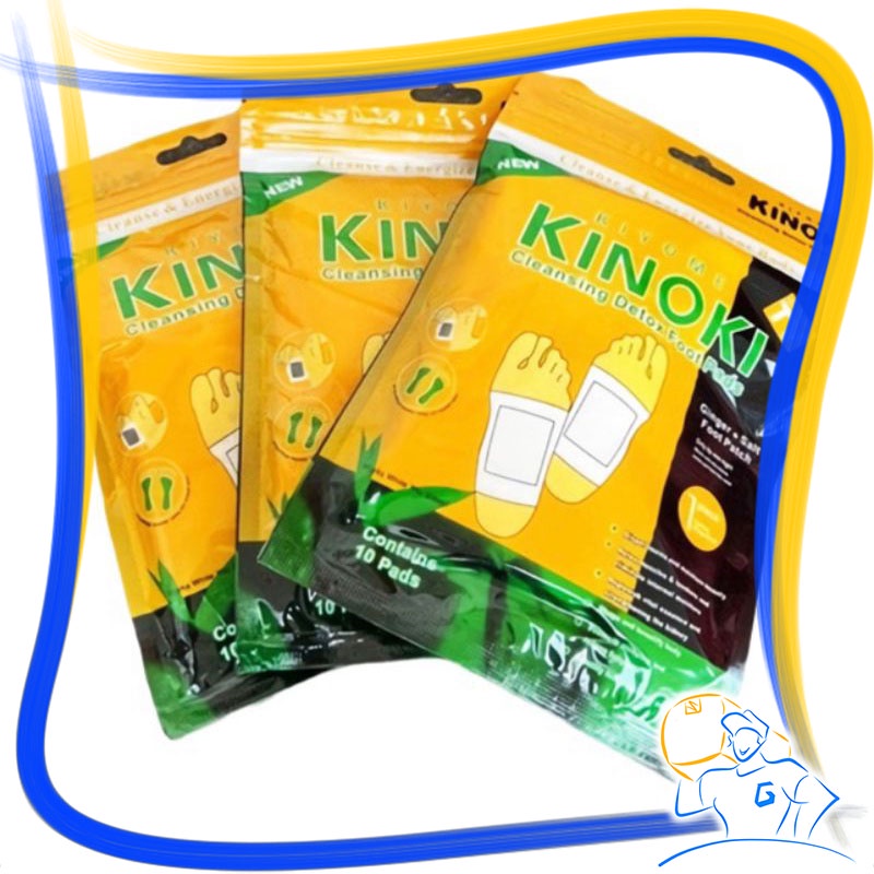 Koyo Kaki Kinoki Gold Detox Foot Pads Original Perawatan Kaki Isi 10 Pads Sachet Koyo Kesehatan Membuang Racun