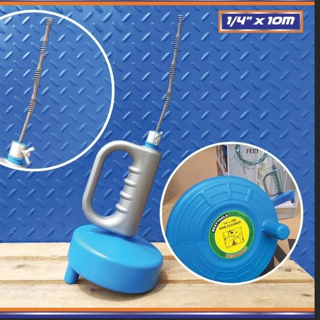 ☉ Pipe cleaner 10m kabel sling saluran air macet mampet BESTTOOLS PCM010 alat pembersih pipa drain ➭