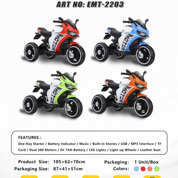 MOTOR MOTORAN AKI EXOTIC EMT-2203 RODA 3 TERBARU