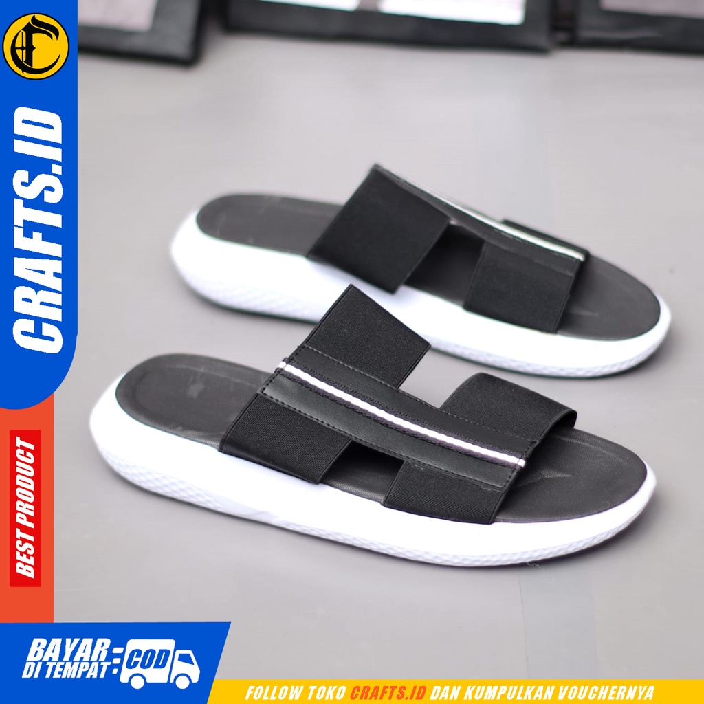 Sendal Slide Pria Sandal Casual Slop Crafts Hendzo