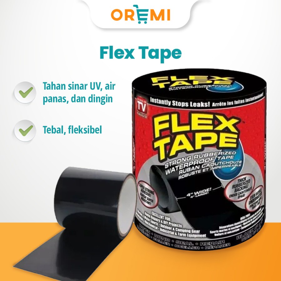 Lakban Khusus Anti Bocor Tape Tebal Anti Air Waterproof Tape Penahan Bocor Isolasi Anti Bocor Flex T