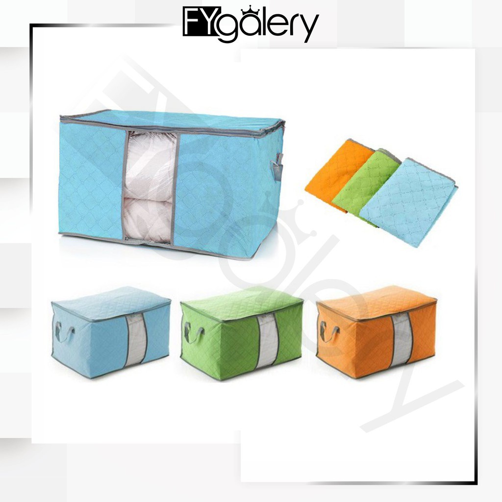 FYGALERY HL0037 Bamboo Storage Box Tempat Penyimpanan Baju Organizer Model Tidur