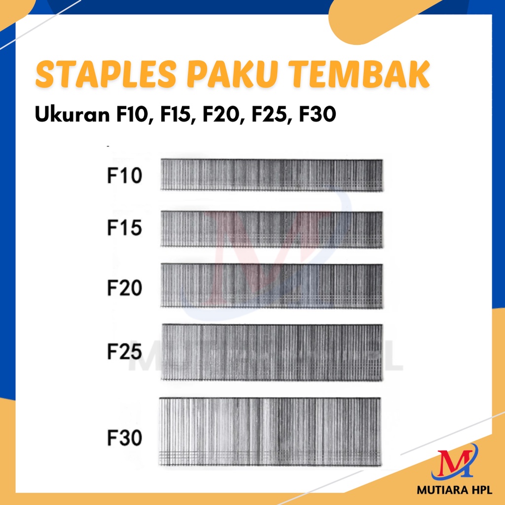 

Isi Staples Paku Tembak F30 / Refill Air Nailer Stapler Gun 30mm