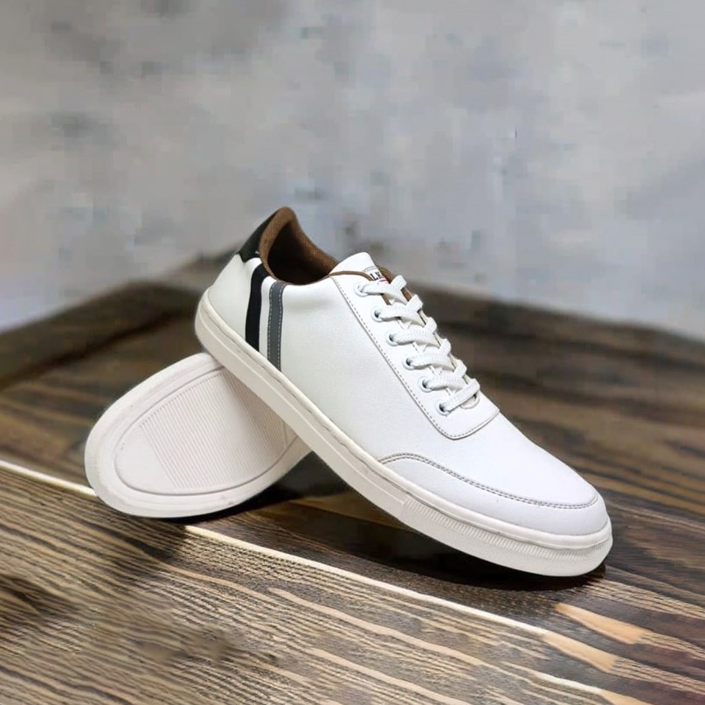 HILTON WHITE X ZAGIB | Sepatu Pria Skate Casual Cowok Big Size Sneaker Casual Dance Cowo Ukuran Besar Jumbo 39-40-41-42-43-44