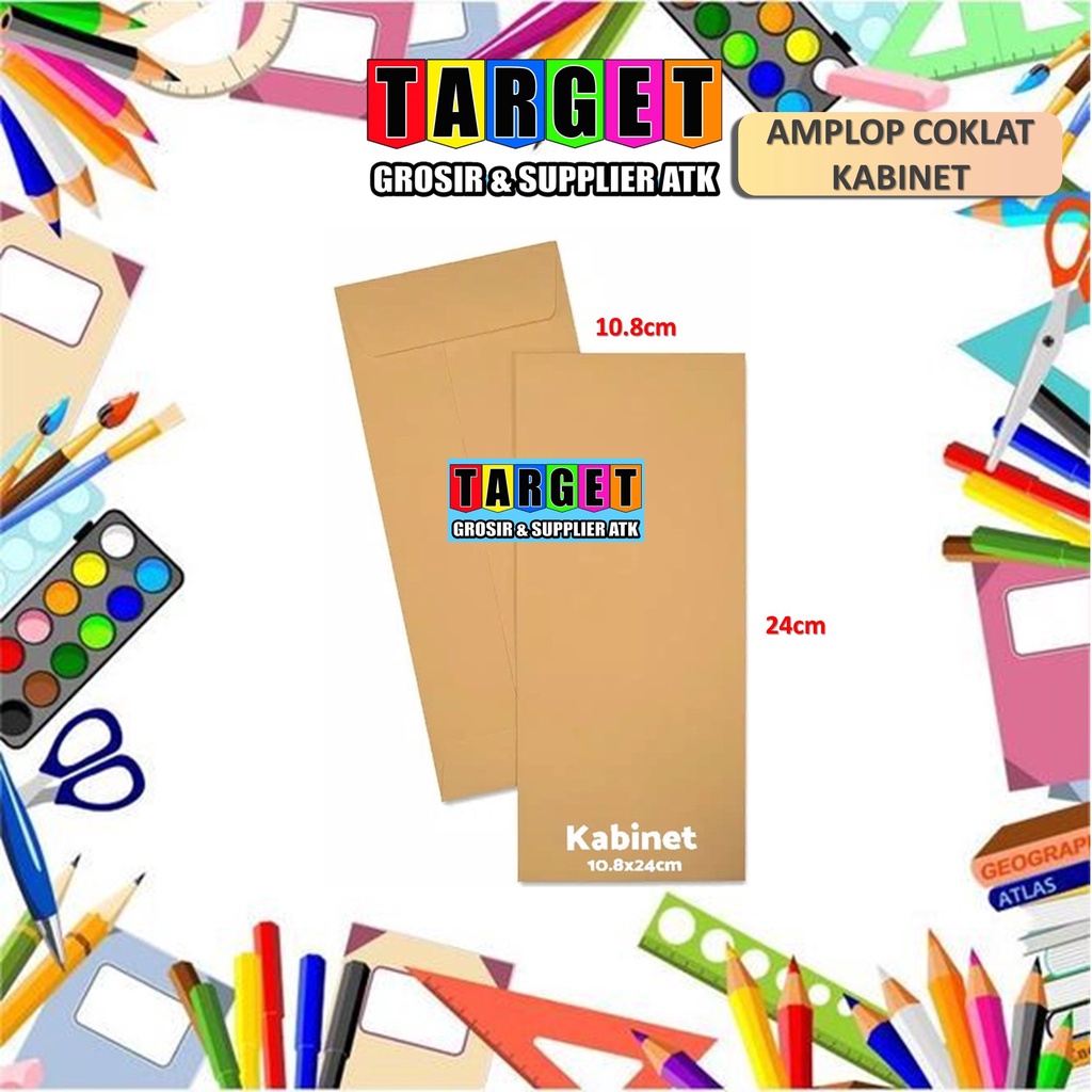 

AMPLOP COKLAT KABINET / AMPLOP COKELAT KERTAS SAMSON (ISI 100 PCS)