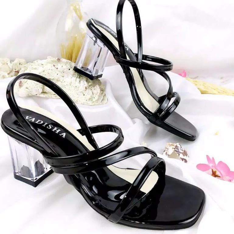 REKOMENDASI R9 High Heels Wanita Hak Tahu Premium Hak Kaca 7cm Queensha