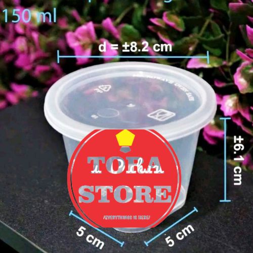 Cup Puding Mini 25 PCS Pack Thinwall Slime Cup 150ML BULAT