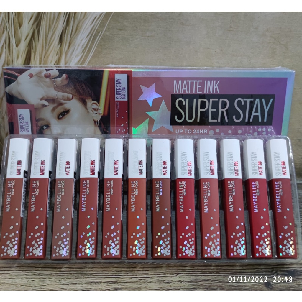 { 1 Pallet 12 pcs } Lipcream Matte Barcode isi 12 - Barcode Motif