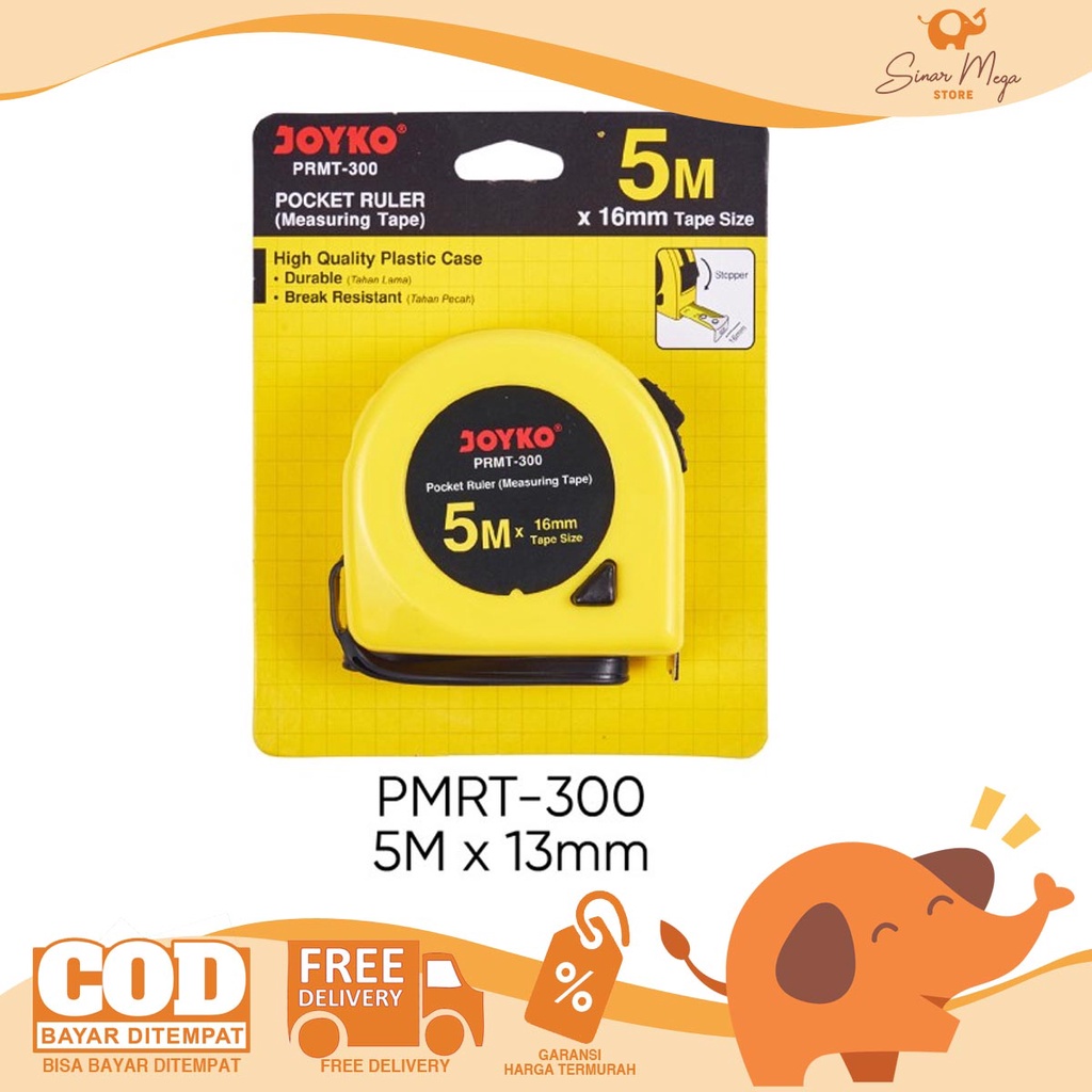 

Joyko Pocket Ruler 5mx16mm PRMT-300 / Meteran Pocket Ruler Murah Berkualitas