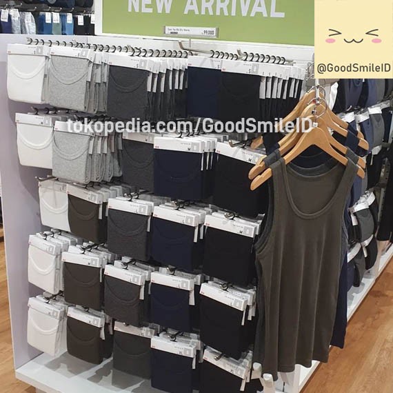 Best Seller Jastip Tank Top Rib Katun Pria Dry Kaos Dalam Tanktop Warna Uniqlo