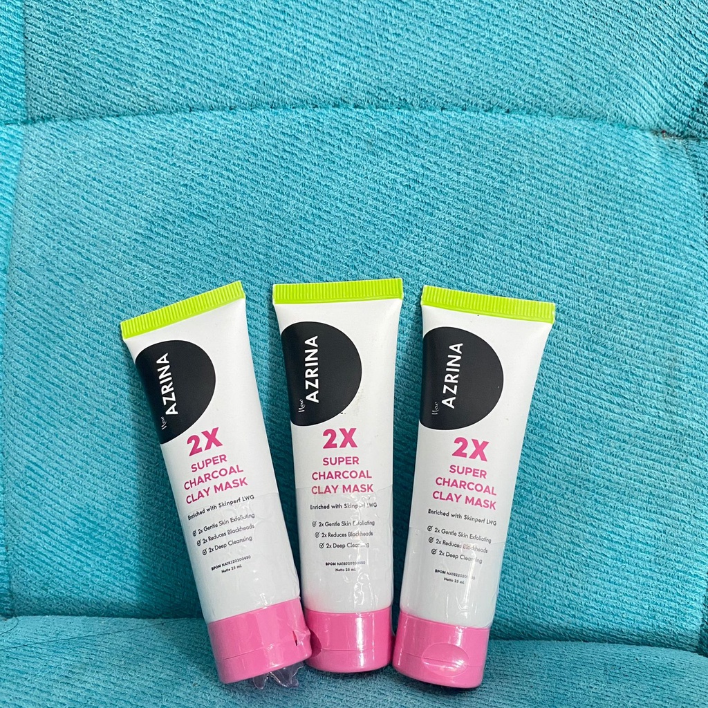 2X super charcoal clay mask (AZRINA)