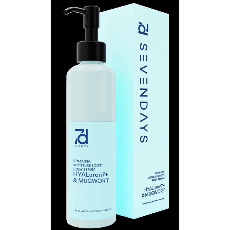 Seven Days Romansa Moisture Boost Body Serum ( BLUE ) 250ML ( 7DBS Romansa ) Body Lotion Wangi Tahan Lama Promo MITRA