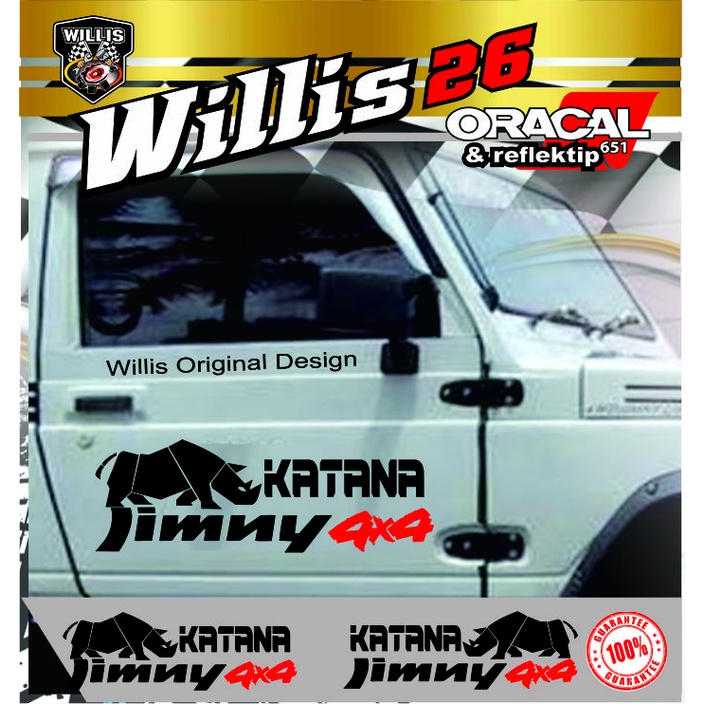 STIKER MOBIL BADAK Jeep Katana Jimny 4x4 off road