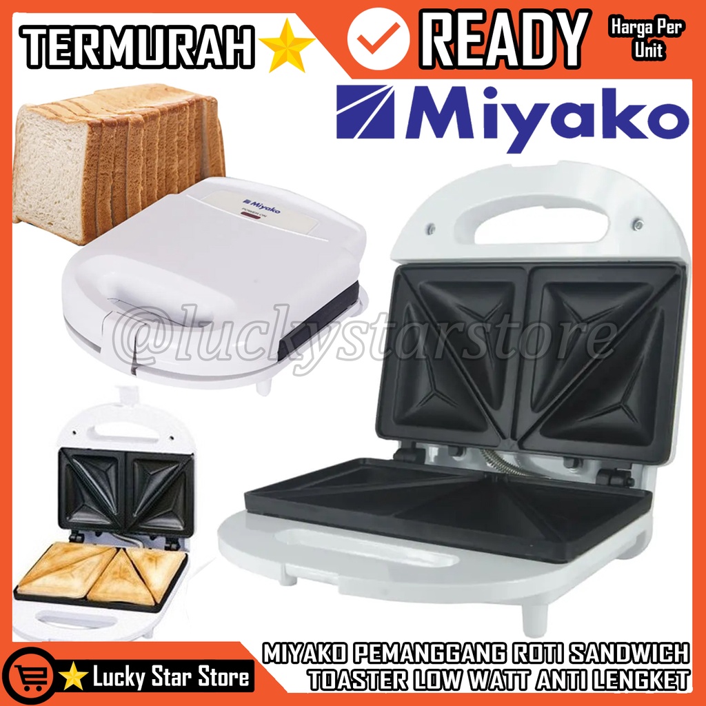 PEMANGGANG SANDWICH TOASTER 2 ROTI MIYAKO ST-221 DAN TSK-258 PEMANGGANG ROTI TOASTER WAFFLE MAKER LO