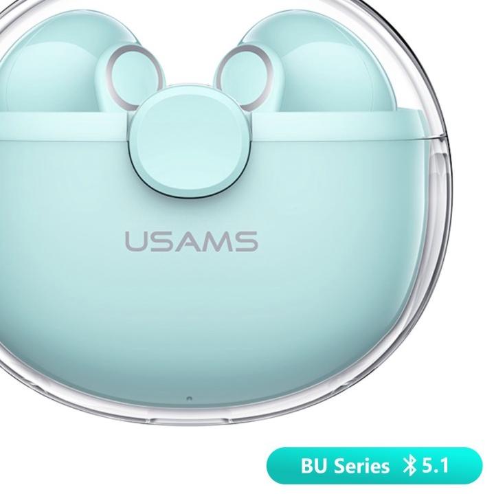 ✧ USAMS BU12 TWS Transparent Unique Macaron Earphone Bluetooth 5.1 ◙