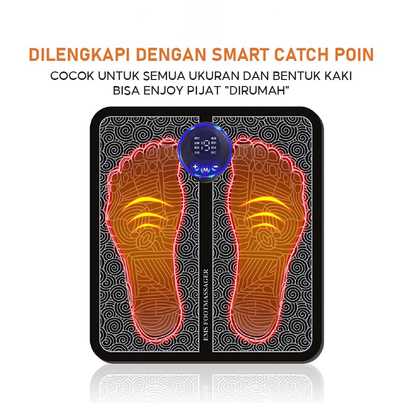 Alat Pijat Kaki EMS Pad Mat Akupunktur Pengisian Meningkatkan Sirkulasi Darah Meredakan Sakit Alat Pijat Kaki Elektrik