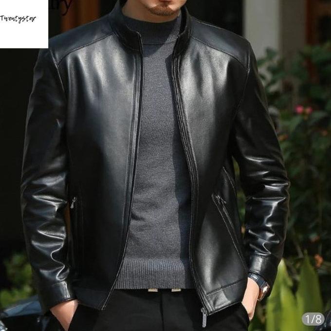 NEW STOCK Jaket kulit pria PREMIUM QUALITY / Jaket kulit asli garut / Jaket BSIZE pria jumbo/Jaket k