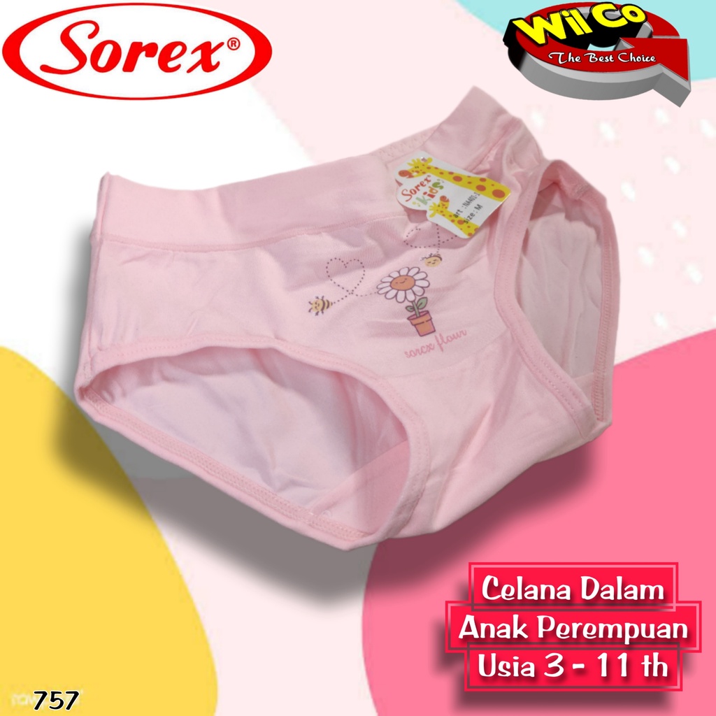 K757 - CELANA DALAM ANAK WANITA SOREX USIA 3 - 11 TH SIZE M-XL