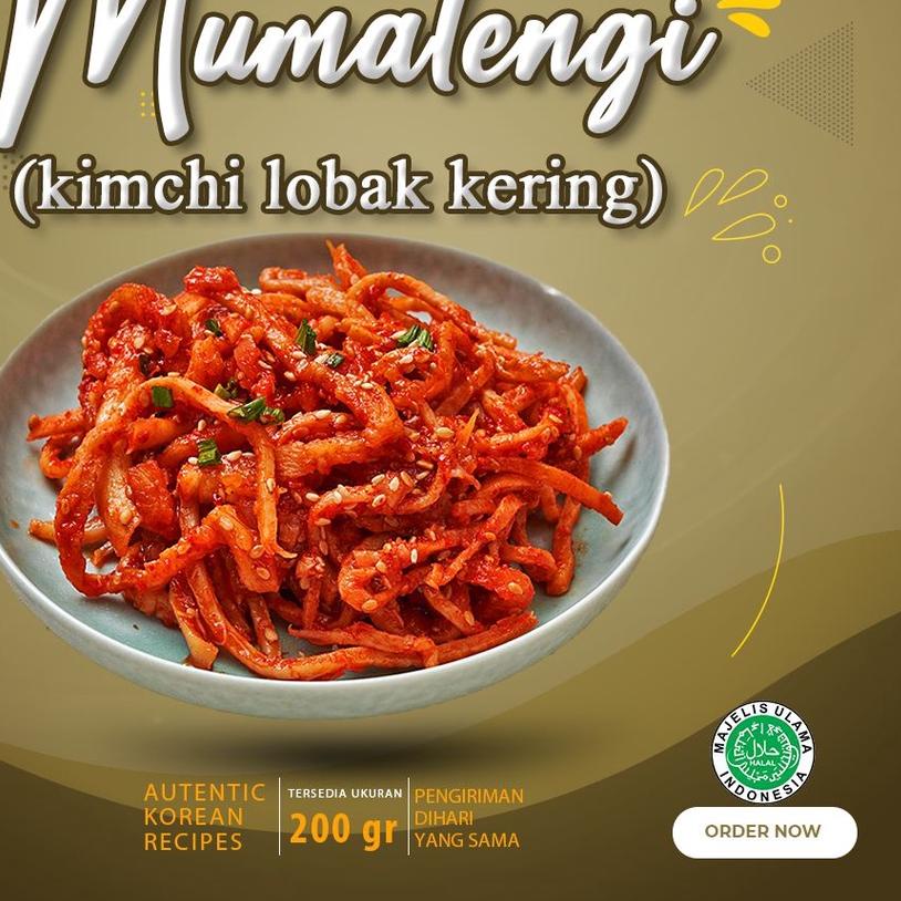 

✶ Mumalengi Kimchi Lobak Kering Slice 200Gr Halal ♙